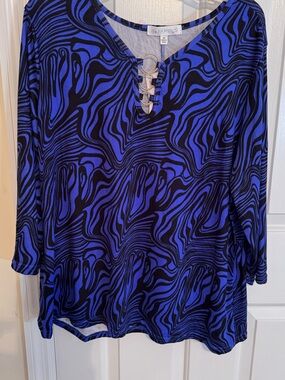 Women’s 3X Top Blouse Blue New B*Famous